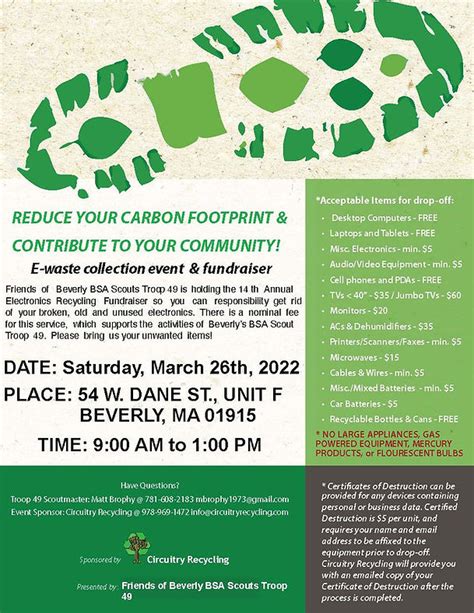 Electronics Recycling with Beverly Scouts BSA Troop 49