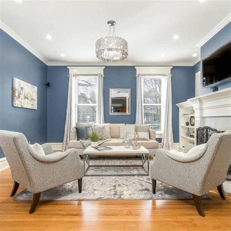Elegant Blue Living Room