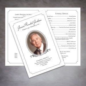 Elegant LDS Funeral Program Template Etsy Funeral program template, Funeral program template