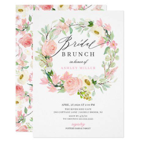 Elegant Peony Floral Bridal Shower Tea Invitation Zazzle