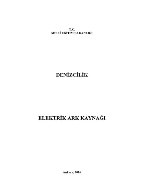 Elektrik Ark Kaynağı PDF Z Library.