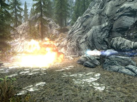 Elemental blast skyrim. Elemental Flare, deals 15 points of magic damage (see Bugs) and 7.5 points of stamina damage in 15 feet; targets receive a burning effect that lingers, dealing an additional 3 magic damage and 1.5 stamina damage for 2 seconds. 