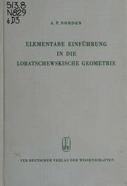 Elementare einführung in die lobatschewskische geometrie. - Johannes magnus och den götiska romantiken.