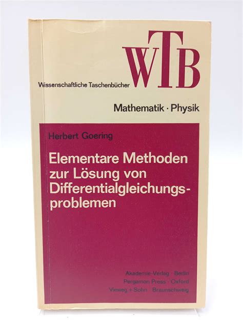 Elementare methoden zur lösung von differentialgleichungsproblemen. - Mechanical engineers handbook design instrumentation and controls volume 2.