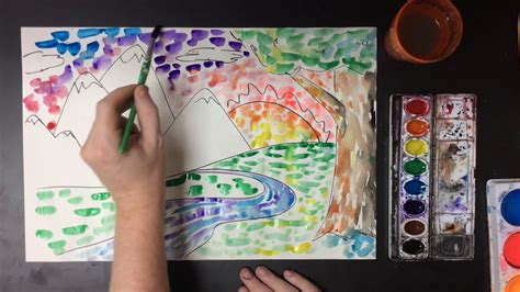 Elementary Art Project - Impressionist Landscape - YouTube