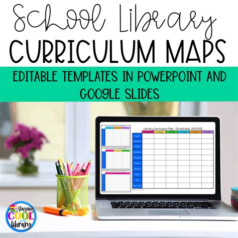 Elementary Library Curriculum Map Templates Editable Staying Cool