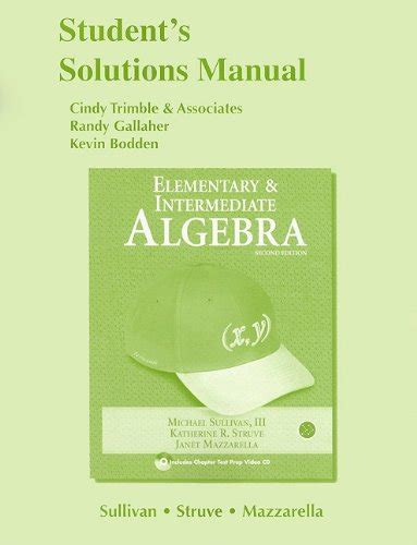 Elementary and intermediate algebra student solutions manual. - Citroen berlingo peugeot partner workshop manual.