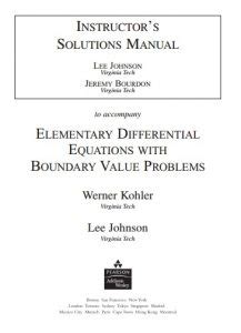 Elementary differential equations kohler solutions manual. - Cases in financial management solution manual.