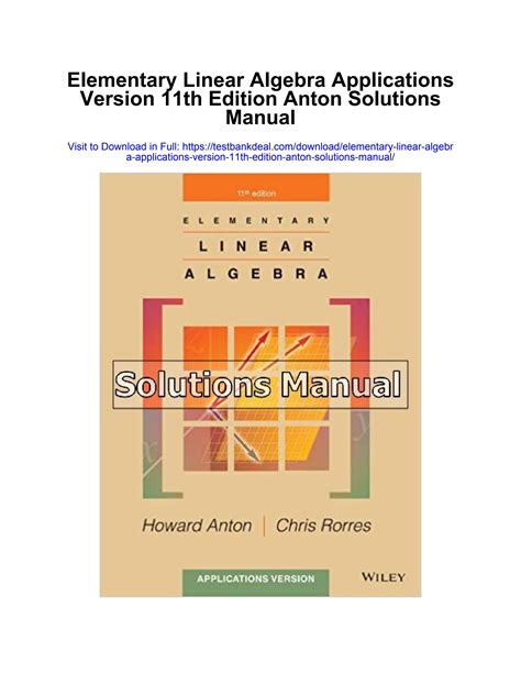 Elementary linear algebra anton solutions manual. - 5hp briggs and stratton repair manual model 274466.
