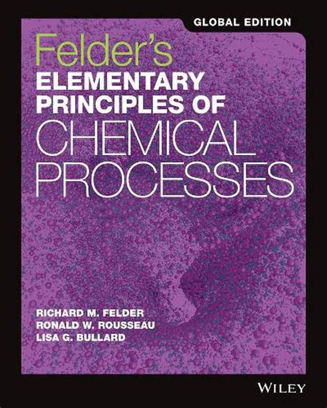Elementary principles of chemical processes solutions manual free. - Buch von geet von paul pantone.
