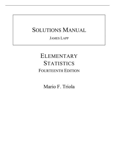 Elementary statistics mario f triola solutions manual. - Capitals for calligraphy a sourcebook of decorative letters.