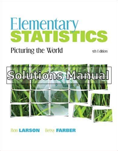 Elementary statistics picturing the world 5th edition instructors solution manual. - Manuel du fournisseur acls ecc handbook.