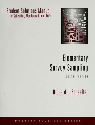Elementary survey sampling student solutions manual. - Spons first stage estimating handbook second edition spons estimating costs guides.