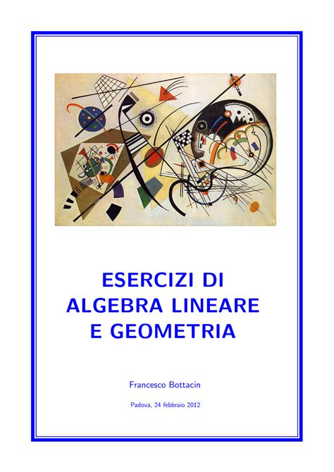 Elementi di algebra lineare e geometria. - Atlas van kaarten en aanzichten van de voc en wic, genoemd vingboons-atlas, in het algemeen rijksarchief te 's-gravenhage.