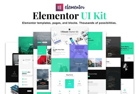 Elementor UI Kit, Templates, Blocks UI Kits and Libraries Creative