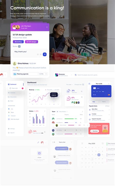 Elementor dashboard design on Behance