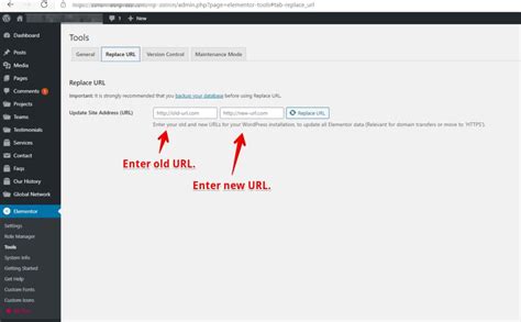 Elementor replace url.  Make a Backup of Your .  Note: Make sure you assign the ...