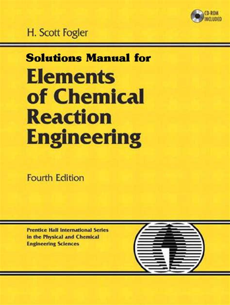 Elements of chemical reaction engineering solution manual 4th edition. - El manual de remuneración edición internacional manual para áfrica edición internacional.