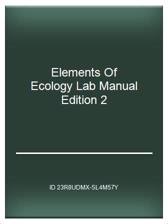 Elements of ecology lab manual edition 2. - Security officers handbook standard operating procedure.