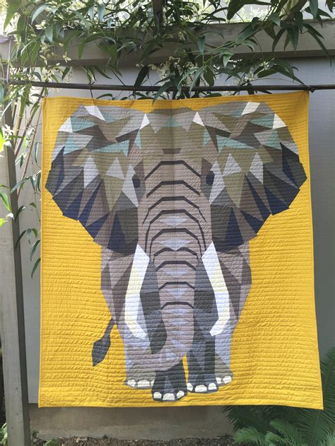 Elephant Abstraction Quilt pattern by Violet Craft Abstract Elephant