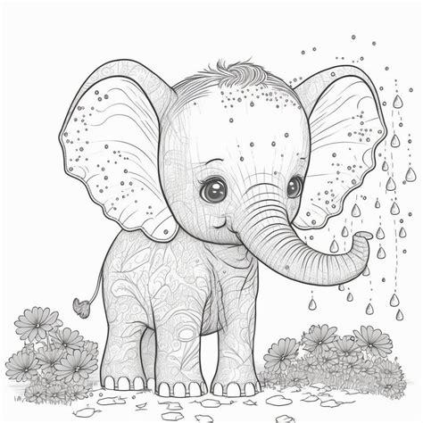 Elephant Coloring Shee