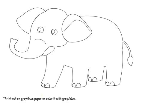 Elephant Template Elephant Applique Elephant Template Elephant Printable
