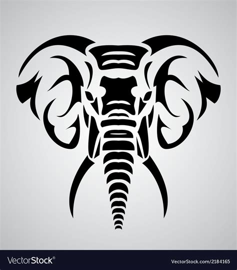 Elephant tattoo Royalty Free Vector Image VectorStock