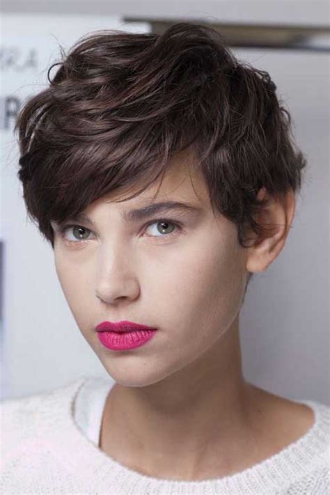 Elevate Your Style with a Dark Brown Pixie Cut with Highlights