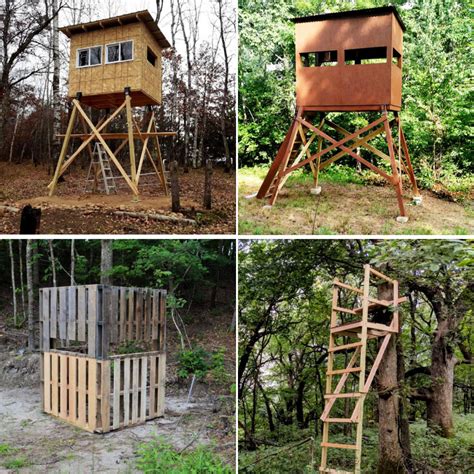 How to build an elevated deer blind. The first step of the project is to build the frame for the deer blind. Cut the components from 2×6 lumber. Drill pilot holes through the rim joists and insert 2 1/2″ screws into the regular joists. Place the joists equally-spaced and make sure the corners are square.. 