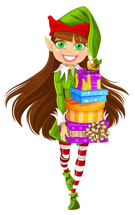 Elf Funny Girl Christmas Viclipart