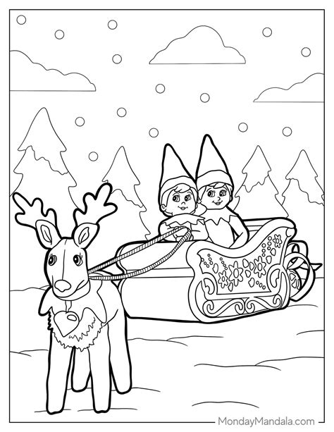 Elf On The Shelf Coloring Pages Boy Learning Printables For Boy Coloring Elf Learning