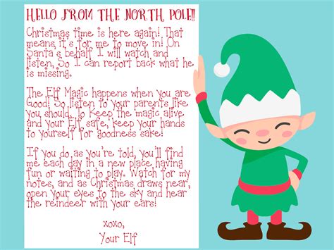 Elf On The Shelf Printable Letter
