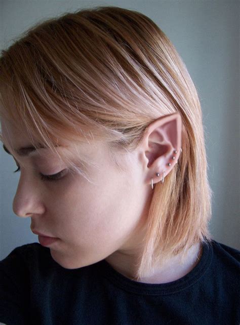 Elf ear surgery. Stahl's ear deformity – the ear is folded abnormally, creating a pointy edge like an elf's ear. Cleft earlobe – an indented earlobe. Cosman or question mark ear ... 