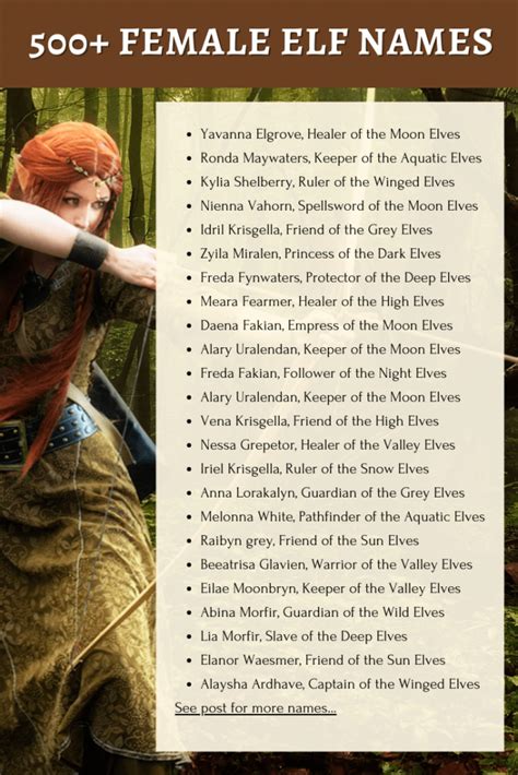 Elf name generator female.  Generate names perfect for D&D campaigns, fantasy writing, and wo...