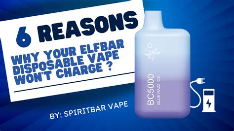 Elfbar wont charge. Jul 10, 2022 · The Elf Bar BC5000 battery life is anywhere from 1-5 days depending on the amount of use. Charging a vape is a simple task as long as you have all the necessary supplies. To charge an Elf Bar you need: Connect the Elf Bar BC5000 to the power source and now you will be able to enjoy a fully charged Elf Bar so you can taste the flavor and strong ... 