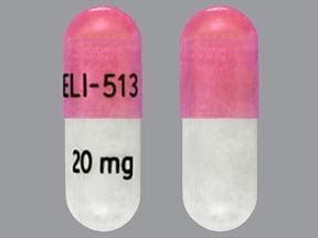ELI-513 20 mg Color Pink & White Shape Capsule/Oblong View details. 1 / 7 Loading. IP 465 . Previous Next. Ibuprofen Strength 600 mg Imprint IP 465 Color White Shape Oval View details. ELI-515 30 mg. Amphetamine and Dextroamphetamine Extended Release Strength 30 mg Imprint ELI-515 30 mg Color Pink & White Shape Capsule/Oblong View details.. 