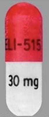 Eli 515 30mg. ELI-515 30 mg Color Pink & White Shape Capsule/Oblong View details. ELI-511 10 mg. Amphetamine and Dextroamphetamine Extended Release Strength 10 mg Imprint ELI-511 10 mg Color Blue Shape Capsule/Oblong View details. ELI-514 25 mg. Amphetamine and Dextroamphetamine Extended Release Strength 25 mg Imprint ELI-514 25 mg Color Pink 