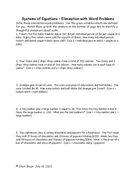 Elimination word problems calculator.  Feb 2, 2026 · Use our solve a system of equations u...