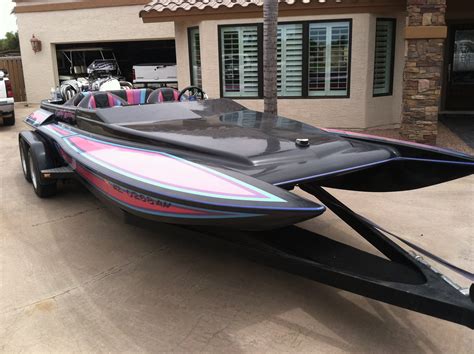 Eliminator jet boat for sale. Used 1975 Eliminator Jet Boat for sale is located in Desert Hot Springs (California, United States of America). This vessel was designed and built by the Eliminator shipyard in 1975. Key features 1975 Eliminator Jet Boat: length 5.49 meters. Hull key features 1975 Eliminator Jet Boat: hull material - fiberglass. 1 x Oldsmobile engine: fuel type ... 