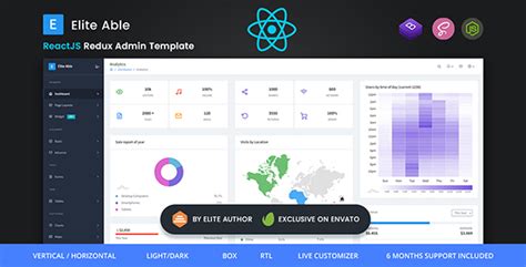 Elite Able Reactjs Admin Template By Phoenixcoded Themeforest