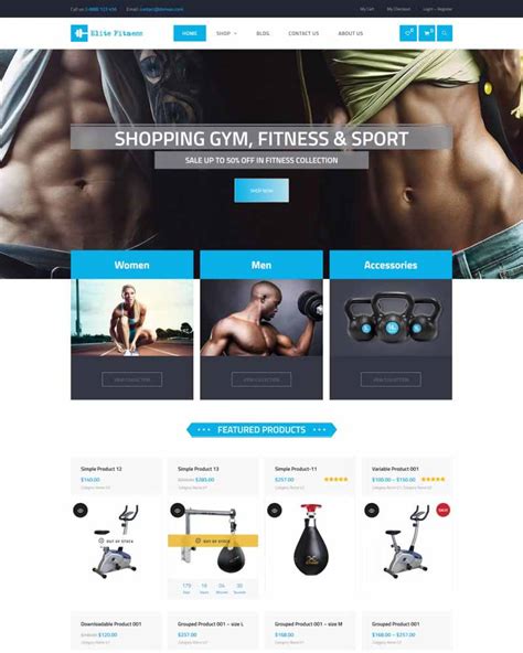 Elite Fitness - Fitness Equipment Theme WooCommerce Theme