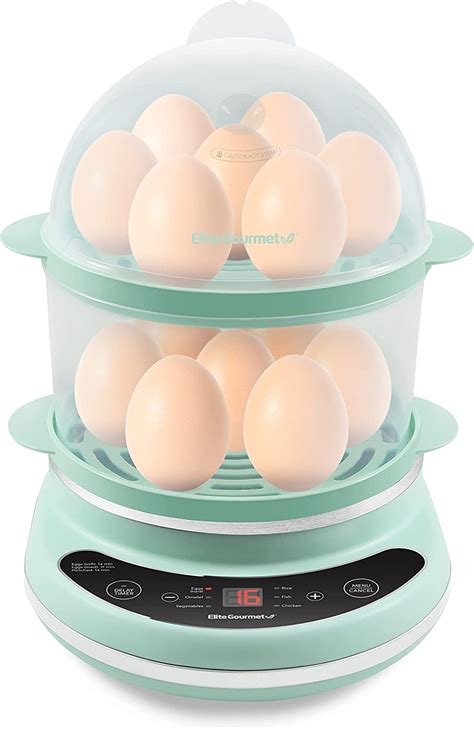 Elite Gourmet EGC314M Easy Egg Cooker Food Steamer, Rice …