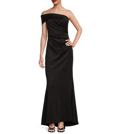 Eliza J Stretch Off-the-Shoulder Sleeveless Gown Dillard