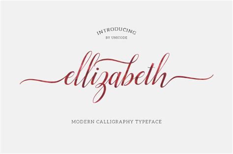 Elizabeth Script Description Elizabeth Script is a modern calligraphy
