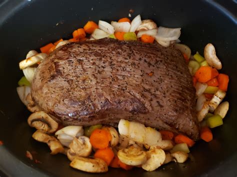 Transfer the steaks to the slow cooker . Add the sliced onion and bell pepper to the drippings in the pan and saute them till softened. Add the flour to the cooked vegetables and stir until well blended. Stir in the soup and water (or broth). Taste and add salt and pepper, as needed.. 