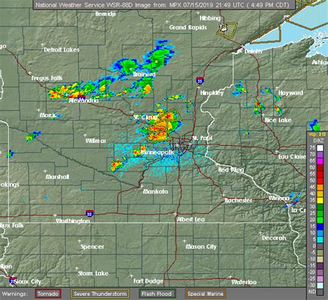 The interactive radar from Minnesota's Weather Authority is a powerful tool that gives you the ability to track weather conditions. Use the bottom toolbar to select between past radar and future ...