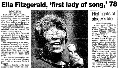 Ella fitzgerald death
