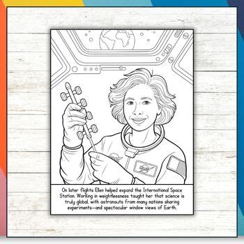 Ellen Ochoa Coloring Shee