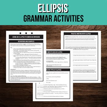 Ellipsis Grammar Activities For Kids