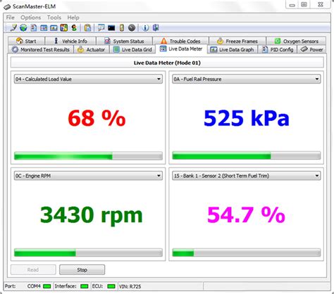 Elm327 software windows.  You can see and compare sensor data, set alar...